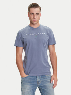 Tommy Jeans Tommy Jeans T-Shirt Linear Logo DM0DM20744 Niebieski Regular Fit