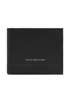 Tommy Hilfiger Tommy Hilfiger Liels vīriešu maks Th Business Cc Flap And Coin AM0AM13260 Melns