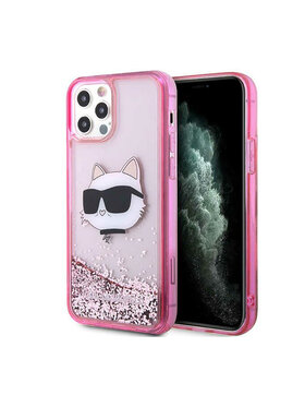 KARL LAGERFELD KARL LAGERFELD Etui na telefon Liquid Glitter NFT Choupette Head Różowy