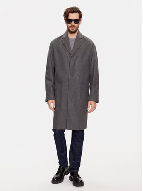 Calvin Klein Calvin Klein Vilnonis paltas K10K111745 Pilka Regular Fit