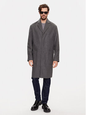 Calvin Klein Calvin Klein Vlnený kabát K10K111745 Sivá Regular Fit