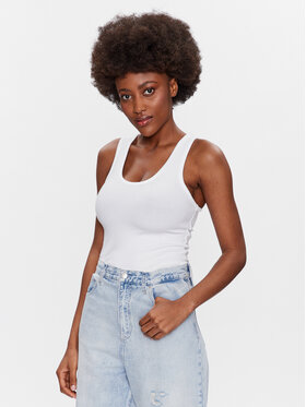 Calvin Klein Calvin Klein Top K20K205546 Bílá Regular Fit