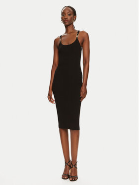 MICHAEL Michael Kors MICHAEL Michael Kors Kötött ruha MT482IL33D Fekete Slim Fit