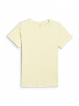4F 4F T-Shirt BASIC+ Żółty Regular Fit