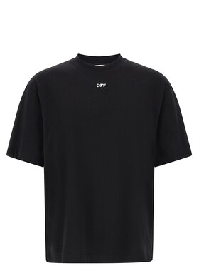 Off-White Off-White T-Shirt OMAA120S26JER00J Czarny Regular Fit