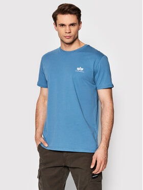 Alpha Industries Alpha Industries T-Shirt Basic Small Logo 188505 Modrá Regular Fit