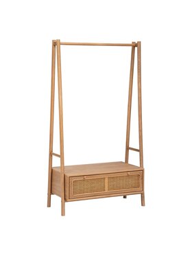MIAhome MIAhome Wieszak z szafką na buty VIENNESE 162 cm Brązowy