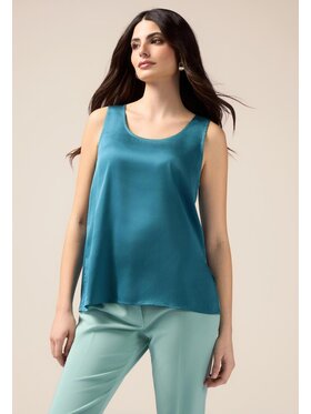 Oltre Oltre Top G016J103986N025 Turkusowy Regular Fit