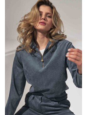FIGL FIGL Bluza M741 Niebieski Loose Fit