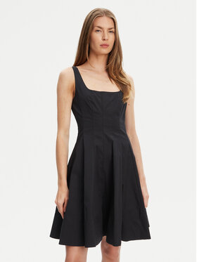 STAUD STAUD Rochie de zi Mini Wells 90-7502 Negru Slim Fit