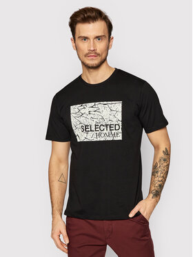 Selected Homme Selected Homme T-Shirt Dani 16085964 Μαύρο Regular Fit