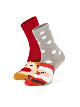 Jenny Fairy Jenny Fairy 2er-Set hohe Unisex-Socken 4WB-003-AW24 (2-pack) Rot