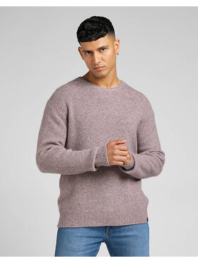 Lee Lee Sweter SEASONAL CREW Różowy Regular Fit