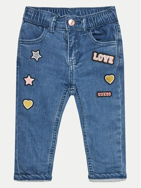 Guess Guess Jeans hlače K4BA09 D5G60 Mornarsko modra Relaxed Fit