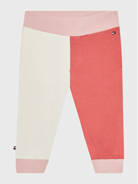 Tommy Hilfiger Tommy Hilfiger Teplákové nohavice Logo Colorblock KN0KN01516 Ružová Regular Fit