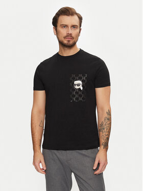 KARL LAGERFELD KARL LAGERFELD Tričko 755095 551251 Čierna Regular Fit