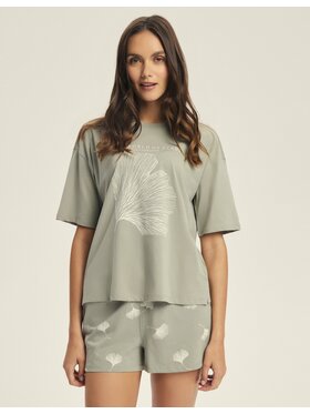 Esotiq Esotiq Piżama 43844 Zielony Regular Fit