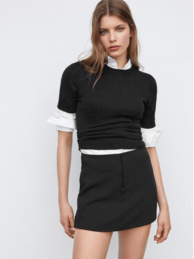 Mango Mango Szorty materiałowe Rena 57063811 Czarny Regular Fit