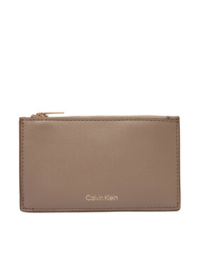 Calvin Klein Calvin Klein Peňaženka Foil Logo Top Zip Cardcase LV04F1090G Béžová