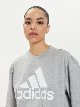 Adidas T-shirt Essentials Big Logo IL3322 Siva Loose Fit