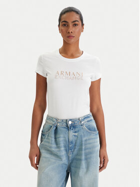 Armani Exchange Armani Exchange Marškinėliai XW001837 AF16294 U0002 Balta Slim Fit