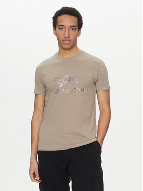 Alpha Industries Alpha Industries Marškinėliai Basic 100501 Smėlio Regular Fit