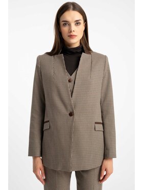 CLICK CLICK Σακάκι 71-040 Καφέ Regular Fit