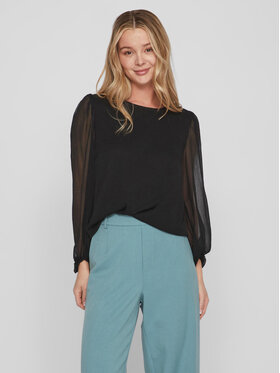 Vila Vila Blusa Falia 14084606 Nero Regular Fit