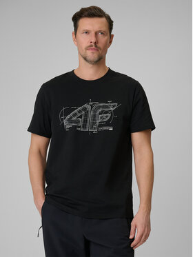 4F 4F T-Shirt COMMERCIAL 12 Czarny Regular Fit