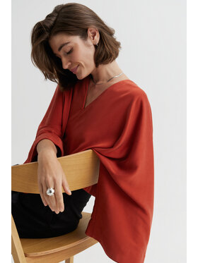 Duende Duende Bluzka Zanar Blouse Czerwony Regular Fit