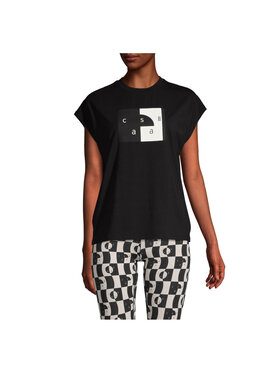 Casall Casall T-Shirt Boxy Tee Czarny Relaxed Fit