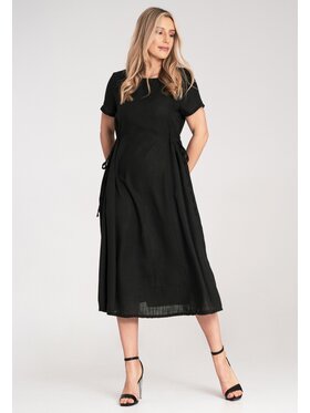 FIGL FIGL Koktejlové šaty M1184 Čierna Straight Fit