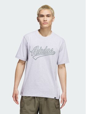 adidas adidas T-Shirt Varsity Tailsweep Graphic Szary jasny Regular Fit