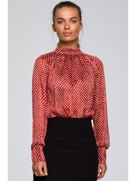 Stylove Stylove Bluzka S235 Czerwony Regular Fit