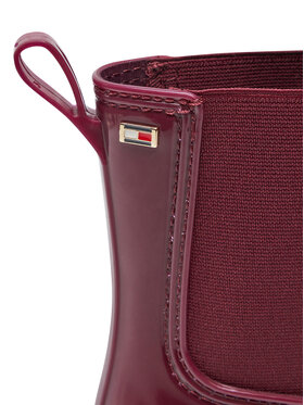 Tommy Hilfiger Gumene čizme Flag Rainboot FW0FW08213 Tamnocrvena