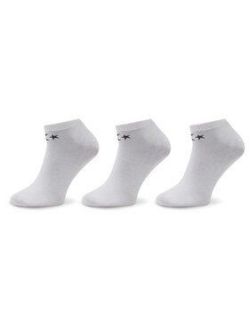 Converse Converse Set di 3 paia di calzini corti da uomo E747W-3020 Bianco