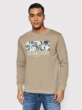 Jack&Jones Jack&Jones Sweatshirt Flower 12205655 Braun Regular Fit