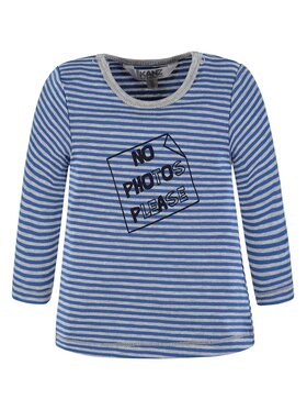 Kanz Kanz Bluzka 1726623-3083 Niebieski Basic Fit