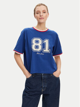 Guess Jeans Guess Jeans T-Shirt W5YI19 K8HM0 Niebieski Regular Fit