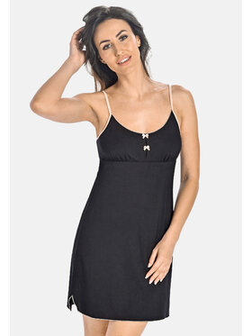 Teyli Teyli Koszula nocna 471 Czarny Regular Fit