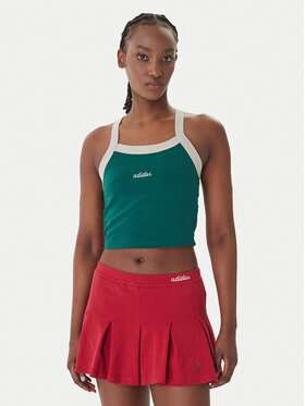 adidas adidas Топ Seasonal Essentials Colorpop JZ0195 Зелений Slim Fit