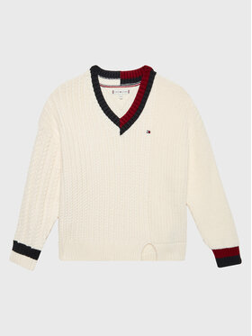 Tommy Hilfiger Tommy Hilfiger Džemper KG0KG06903 Écru Oversize