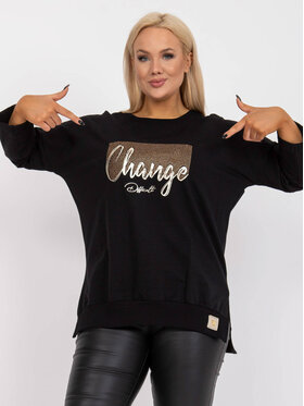 RELEVANCE RELEVANCE Bluzka 220940 Czarny Regular Fit