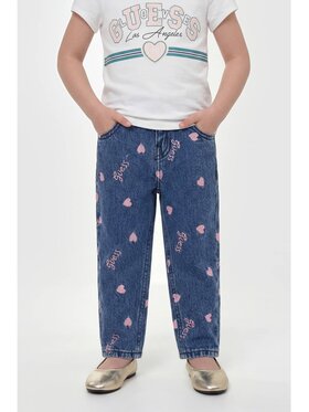 Guess Kids Guess Kids Kalhoty z materiálu 183611 Modrá Regular Fit