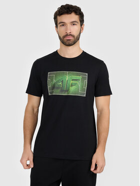 4F 4F T-Shirt WINTER CODE Czarny Regular Fit