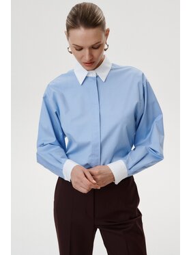MARI PRETI MARI PRETI Halenka NEBBIA Modrá Regular Fit