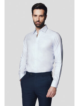 Lancerto Lancerto Koszula Aubrey KO073124000009 Szary Slim Fit