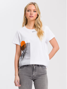 Cross Jeans Cross Jeans T-Shirt 55940-008 Biały Regular Fit