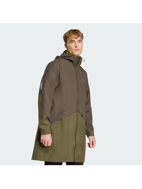 adidas adidas Parka Terrex Multi 2 Layer CLIMAPROOF Rain Zielony Regular Fit