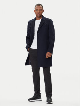 BOSS BOSS Wollmantel Hyde 50549187 Dunkelblau Slim Fit